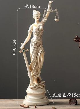 物脂塑像忒弥斯正义树女神雕人像酒店家居客厅卧室书房装饰JMH-SZ