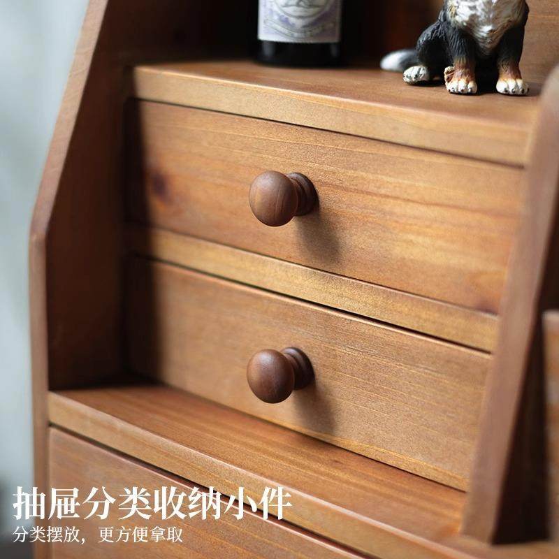 桌面抽屉办公室收纳盒木杂质整理盒物简约置文具AWF纸巾盒轻奢式,淘宝优惠券,粉丝福利购,淘宝优惠卷