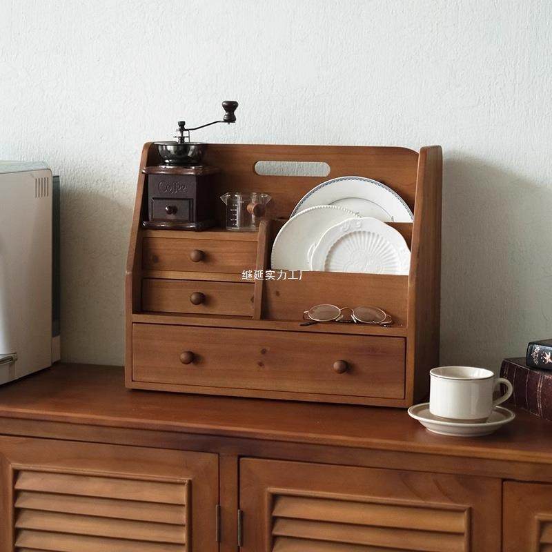 桌面抽屉办公室收纳盒木杂质整理盒物简约置文具AWF纸巾盒轻奢式,淘宝优惠券,粉丝福利购,淘宝优惠卷