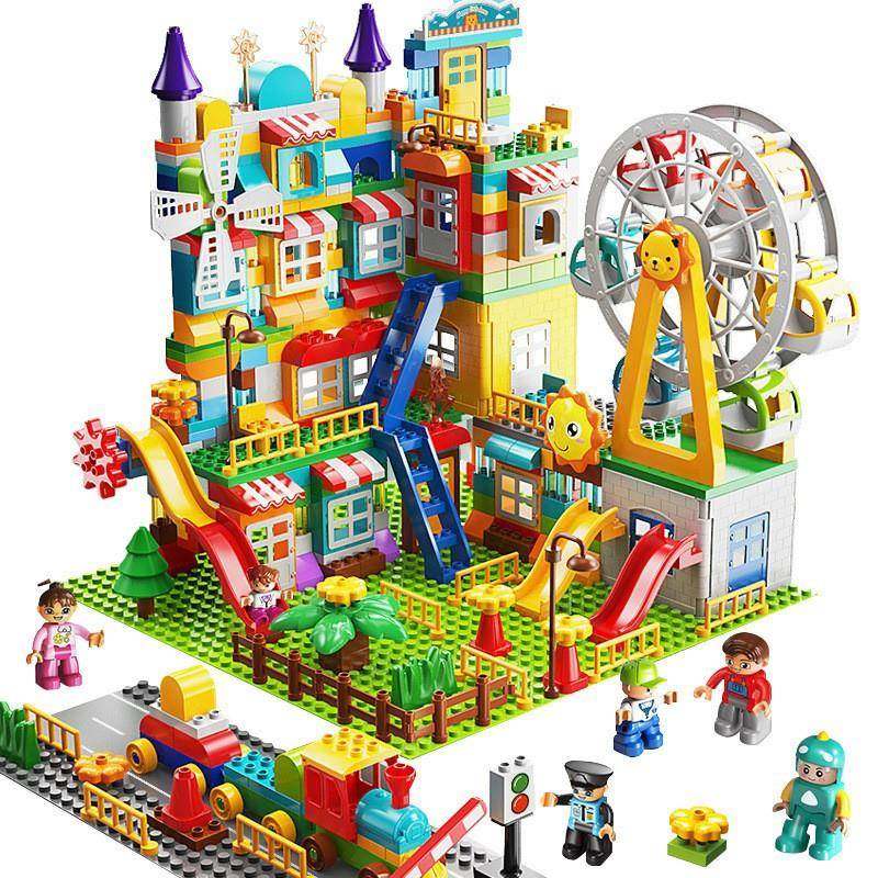 费乐大颗粒儿童积木摩天轮滑道城堡大号拼装拼插塑料益智启蒙玩具,淘宝优惠券,粉丝福利购,淘宝优惠卷