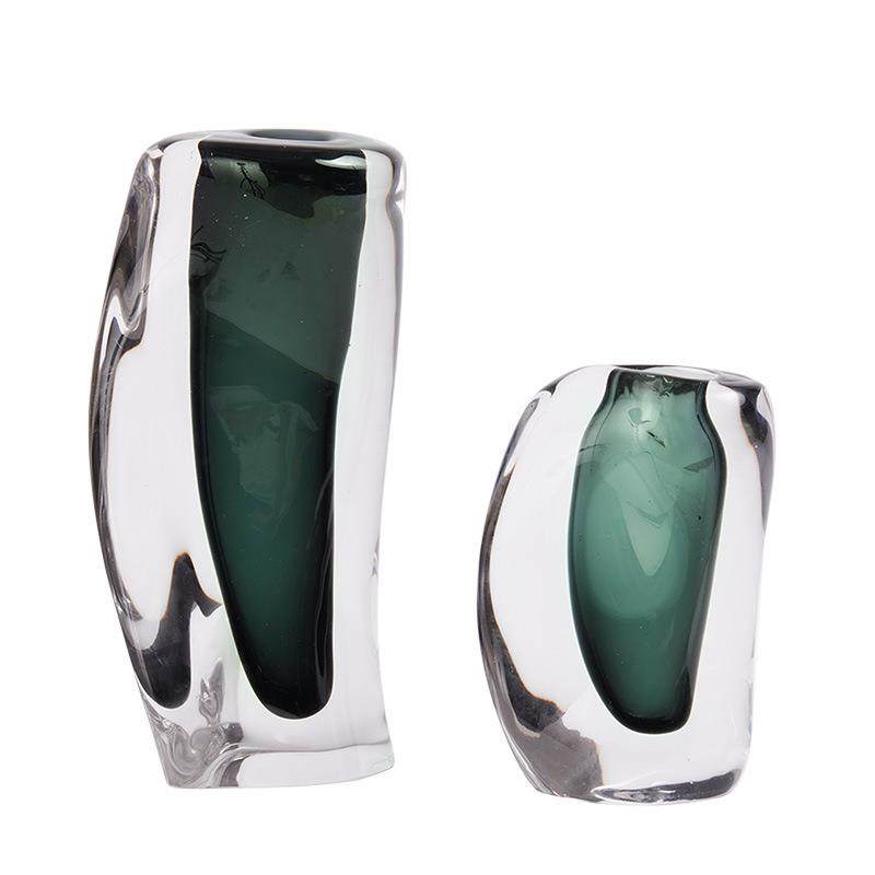 灰色加厚琉璃玻璃花瓶北欧简约样板间客厅餐桌电视柜装饰摆件,淘宝优惠券,粉丝福利购,淘宝优惠卷