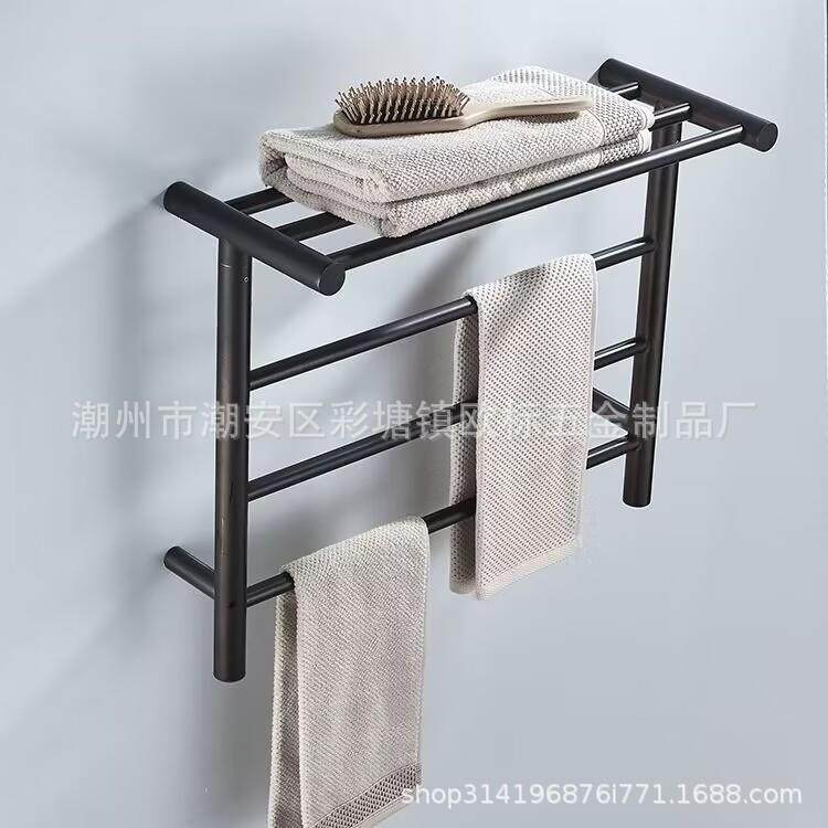 全季酒店毛巾架双杆04不锈钢电镀浴室挂衣架收纳壁挂式收纳架枪灰,淘宝优惠券,粉丝福利购,淘宝优惠卷