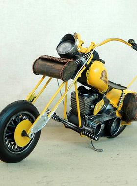 新款意手工点焊山地越野摩车摆件创家居饰品摩托车模金属工艺多款