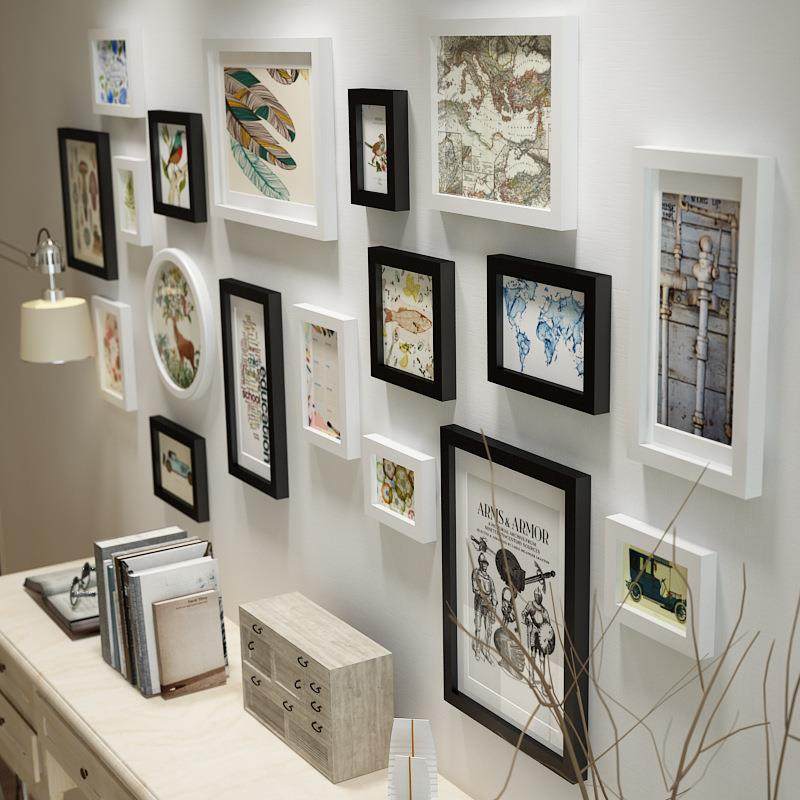 墙包片邮卡拉瓦乔实框木相创意照墙/相2137框/相框组合,淘宝优惠券,粉丝福利购,淘宝优惠卷