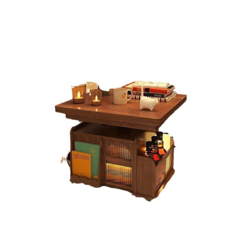 实木升降茶几移动推车茶桌折叠茶台多功能客厅沙发边几,淘宝优惠券,粉丝福利购,淘宝优惠卷