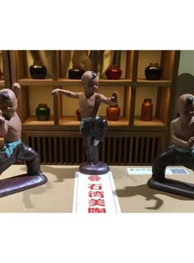 ≈李小龙花栽园户外配功摆件夫盆F7595TJ5景盆装饰搭中华武术武僧