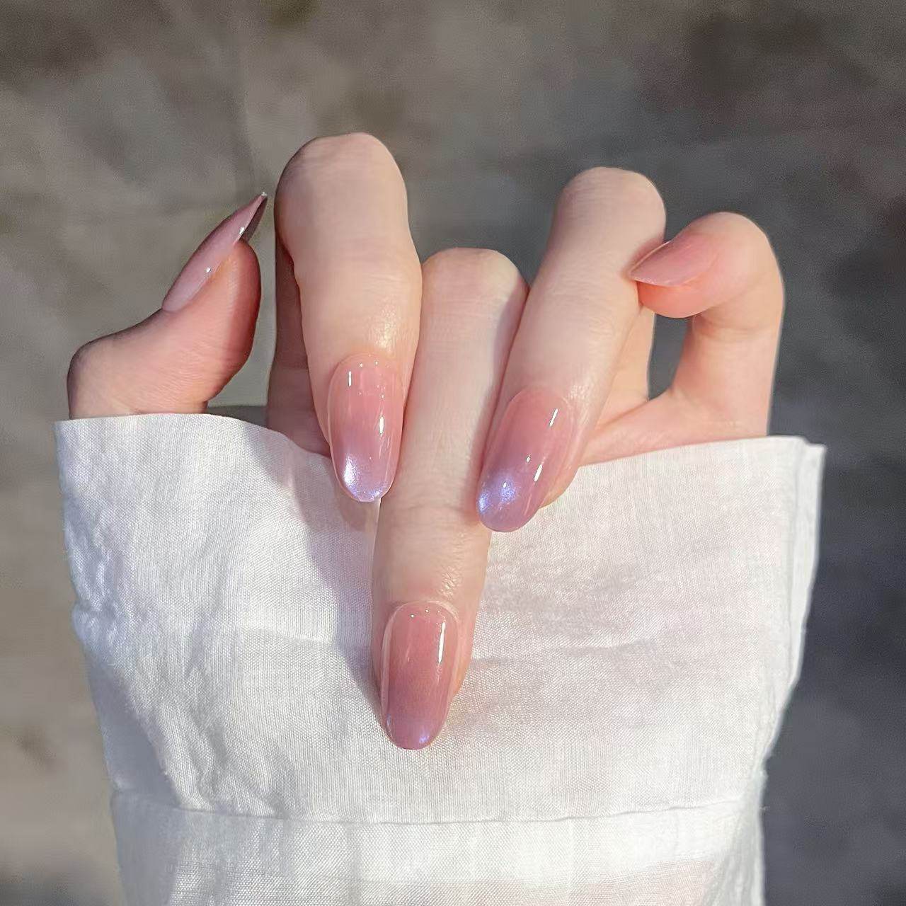 轻奢粉晶猫眼手工甲显白穿戴甲短款高级感裸色美甲成品假指甲贴片,淘宝优惠券,粉丝福利购,淘宝优惠卷