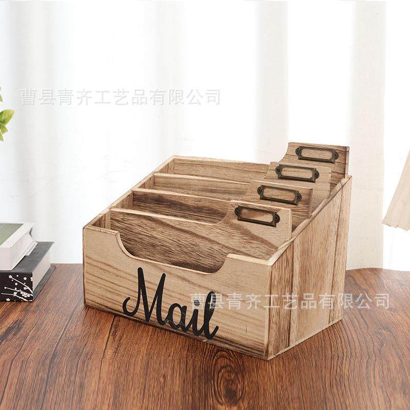 现货实木文件收纳架桌面文件收纳盒办公室整理架桌面整理收纳盒,淘宝优惠券,粉丝福利购,淘宝优惠卷