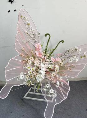 新000002-款花巨型铁dy蝴手工蝶店铺景区美陈网红i艺拍照打卡道具