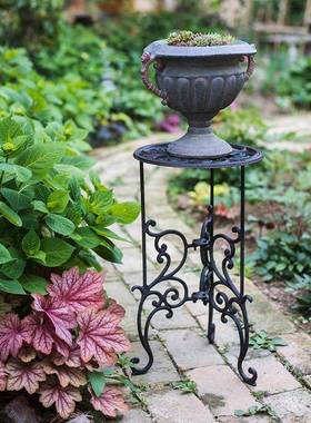 艺物庭院PNI园单层欧式铸铁花架子客厅落地式盆景架置创意阳双台