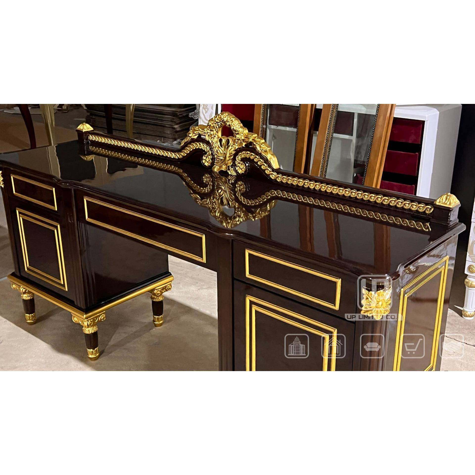 欧式新古典实木雕刻主卧化妆桌法式风格书房办公桌储物柜别墅家具,淘宝优惠券,粉丝福利购,淘宝优惠卷