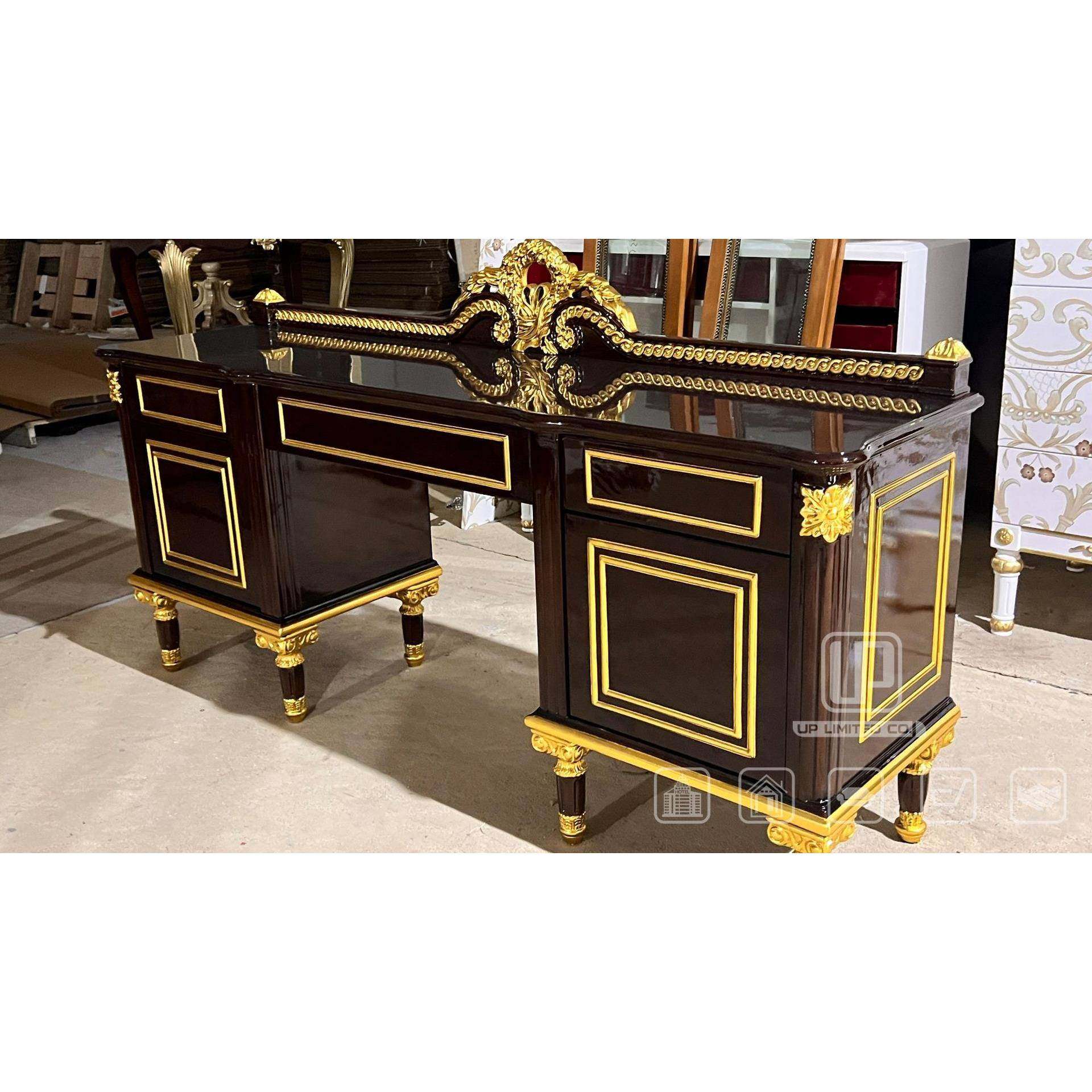 欧式新古典实木雕刻主卧化妆桌法式风格书房办公桌储物柜别墅家具,淘宝优惠券,粉丝福利购,淘宝优惠卷