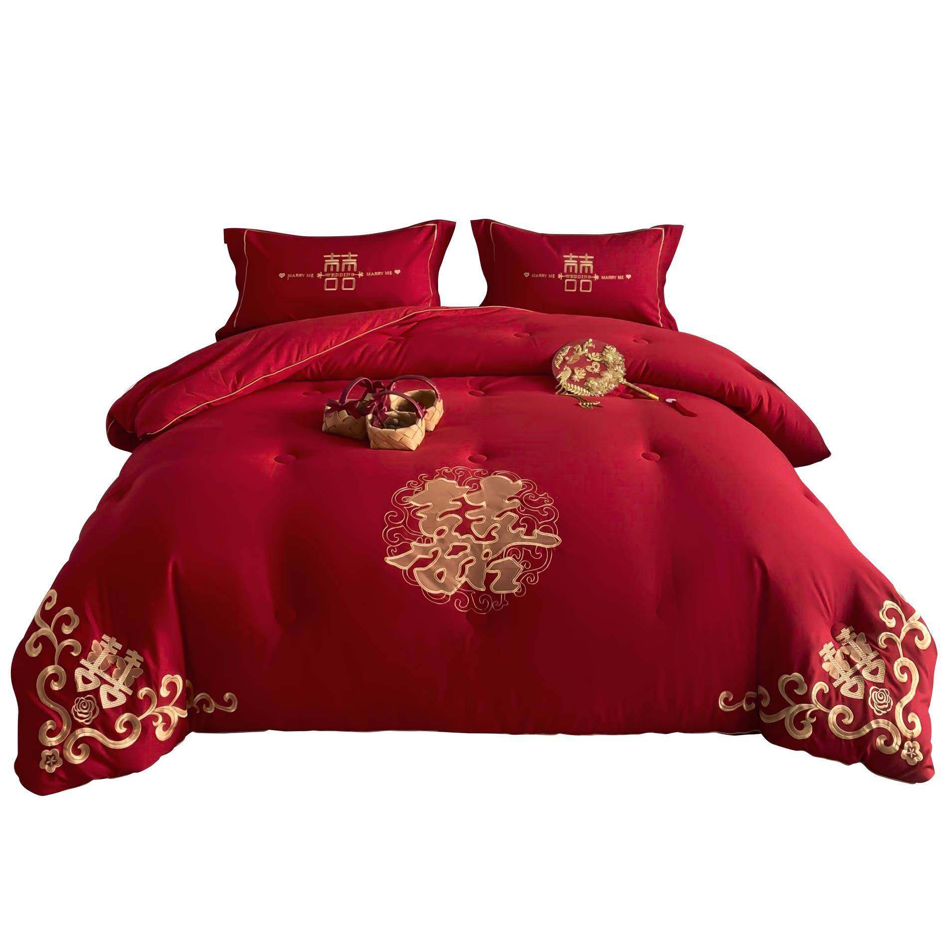 大红色结婚被子陪嫁春秋被大豆夏凉被芯喜被婚庆新婚冬被嫁妆婚被,淘宝优惠券,粉丝福利购,淘宝优惠卷