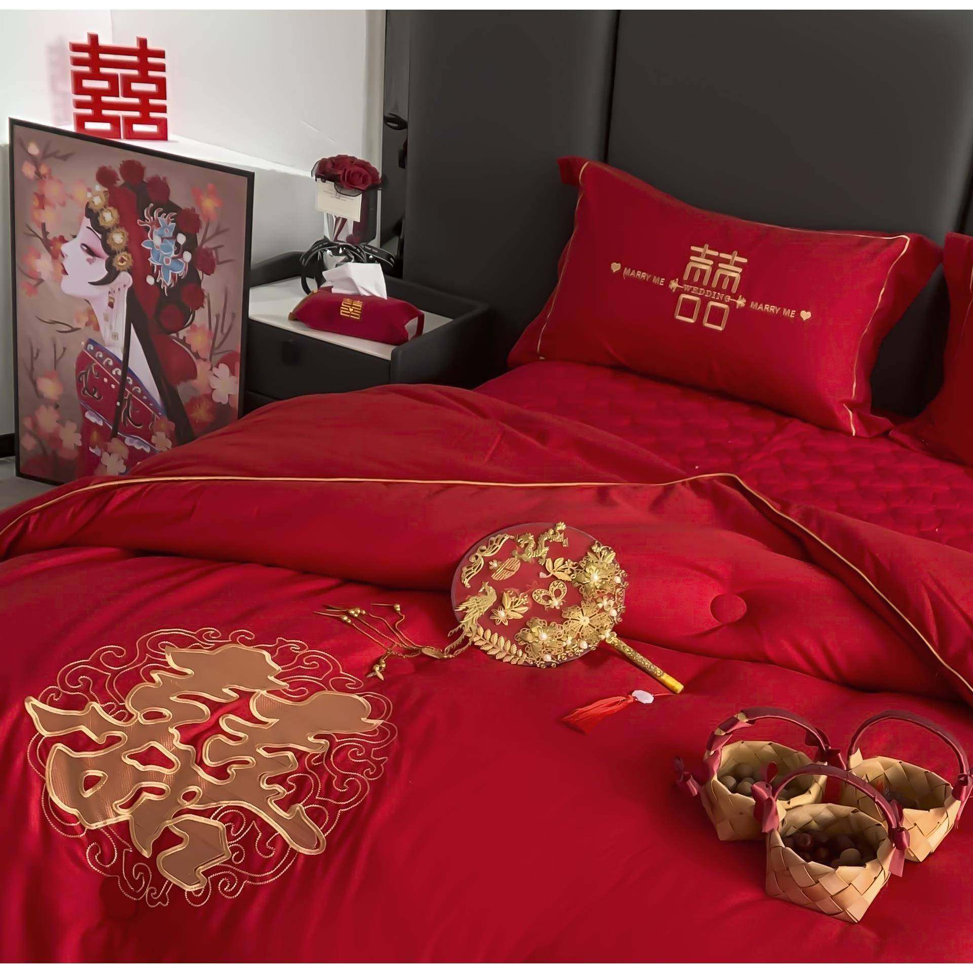大红色结婚被子陪嫁春秋被大豆夏凉被芯喜被婚庆新婚冬被嫁妆婚被,淘宝优惠券,粉丝福利购,淘宝优惠卷