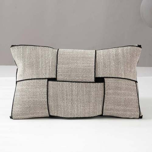 现代简约轻奢抱枕黑咖色靠枕摩登都市客厅沙发靠垫高级感酒店靠包 - 图2