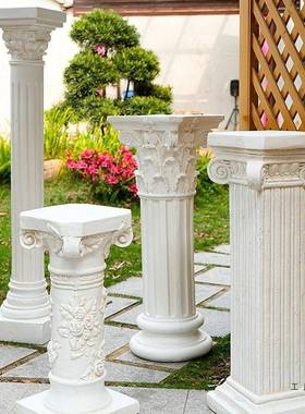 欧式罗马柱F99J8THT盆摆件婚庆花婚礼道庭柱子具底座复古花园院阳
