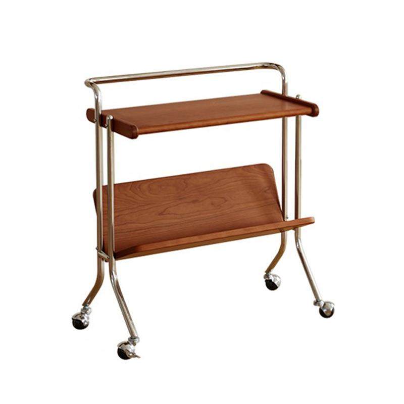 可移动书架小推车中古实木边几客厅复古沙发可移动茶几置物架,淘宝优惠券,粉丝福利购,淘宝优惠卷