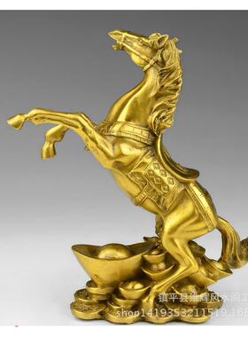 黄铜马摆件铜跃YAV马家居装饰品马司到迁成功公室摆设公办开业乔
