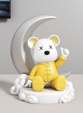 益6012方家居暴力熊创桌面爱仔摆件家居客厅玄关茶几可酒柜装饰意