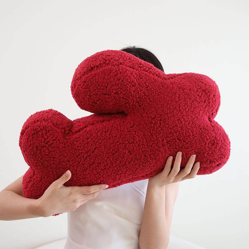 超女软云朵绒的睡剪影兔办子生觉护腰枕腰垫兔子抱枕沙发公室午睡 - 图1