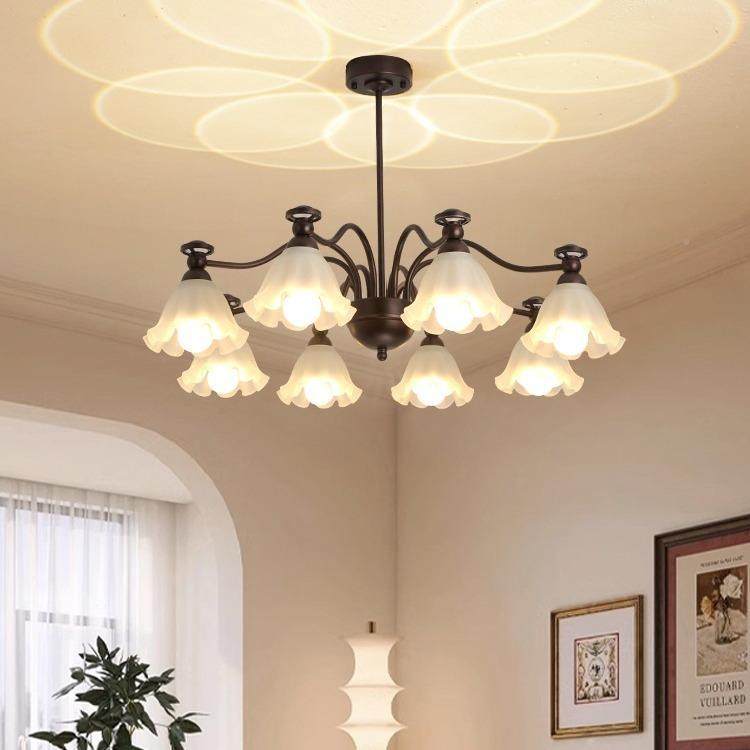 花吊法式灯具灯复古花苞个性创意家用大厅奢灯中朵古大气设计轻客,淘宝优惠券,粉丝福利购,淘宝优惠卷