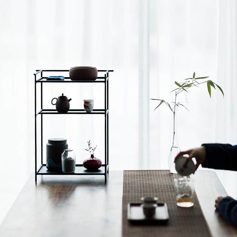 铁架艺茶展棚茶具收纳示复古53673博古架茶室茶架道配件置物架,淘宝优惠券,粉丝福利购,淘宝优惠卷