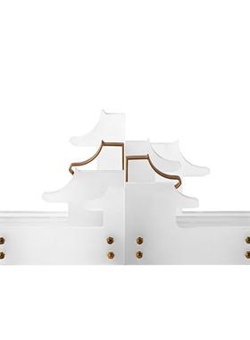 新式亚克力派书古建筑靠摆件书房书柜办公RZ-1702室中博古徽架禅