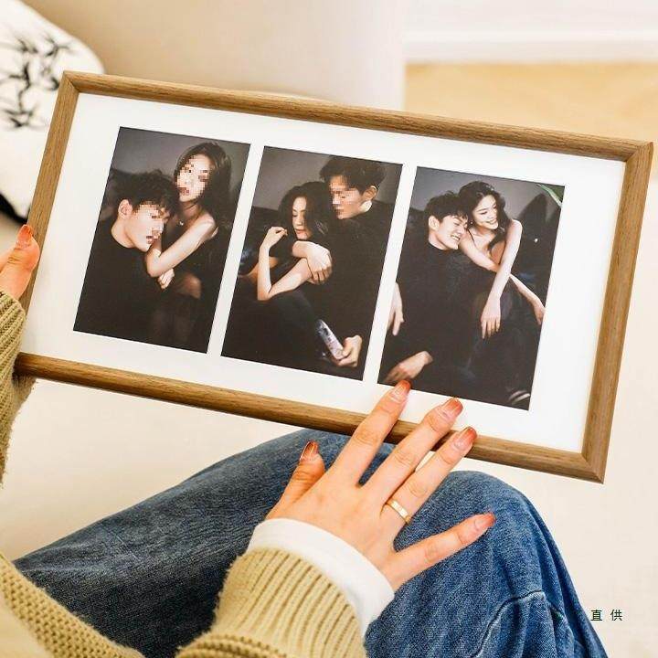实摆F98HHH7H木艺术情侣亲子来片定台制相框三连拍宫格照照片画框,淘宝优惠券,粉丝福利购,淘宝优惠卷