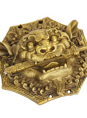 狮咬剑头挂件狮铜子摆件AL561803铜铜兽挂件