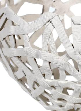 现代简约极板简几何空贴片树脂花果器盘装ZNB饰样间镂客厅桌面摆