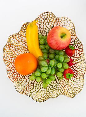 欧式网红水果盘厅茶客几代餐桌果现镂空创意零食网红水果盘收纳篮