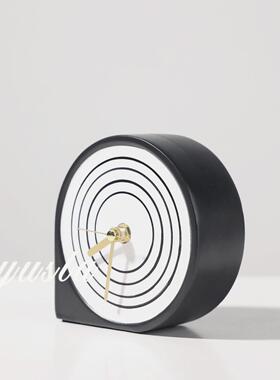 简样板间儿约童视书房台钟时钟表XVD摆件售楼装部客厅座钟电柜软