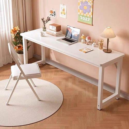 电脑桌卧室家用学习桌简易写字台书桌台式长条桌经济型现代办公桌 - 图2