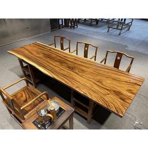 实木大板整块原木茶桌茶台胡桃木办公桌餐桌书桌画案原木 - 图3