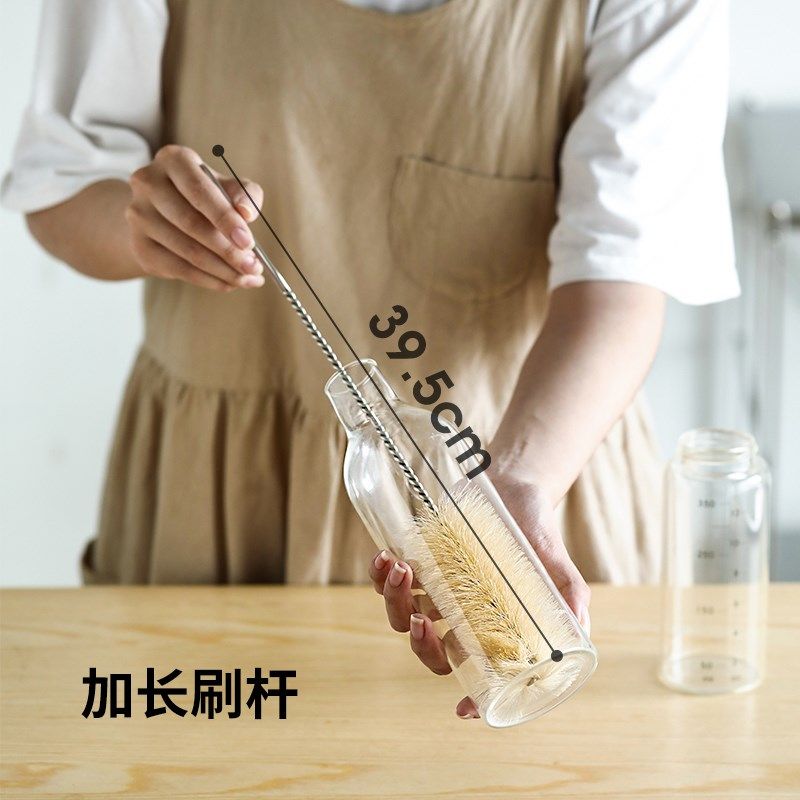 霜山马毛刷杯刷不锈钢长柄清洁家用玻璃瓶酒杯刷奶瓶刷洗杯子工具,淘宝优惠券,粉丝福利购,淘宝优惠卷