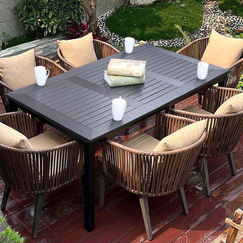 户外桌椅庭院别墅花园PE编藤椅休闲露台防腐室外阳台塑木桌椅组合,淘宝优惠券,粉丝福利购,淘宝优惠卷