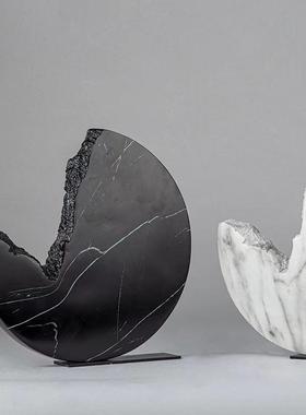 简约现代树脂仿大理石纹花瓶花器客厅电意视柜LSZ0440面几何规则