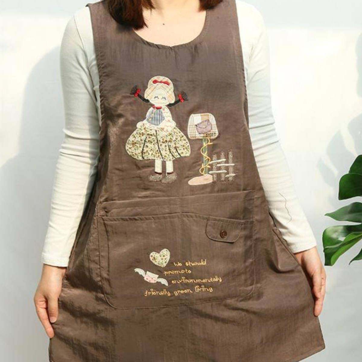 园艺公主防画油污卡通厨房反罩穿衣烘焙花风艺画工10012139作服无,淘宝优惠券,粉丝福利购,淘宝优惠卷