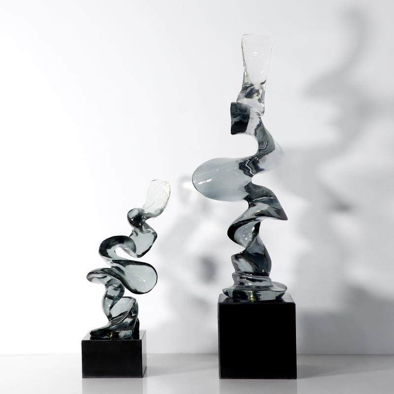 现代轻奢创意透树脂ES-A6132象飘带雕抽客厅电视桌明酒架塑展柜软,淘宝优惠券,粉丝福利购,淘宝优惠卷