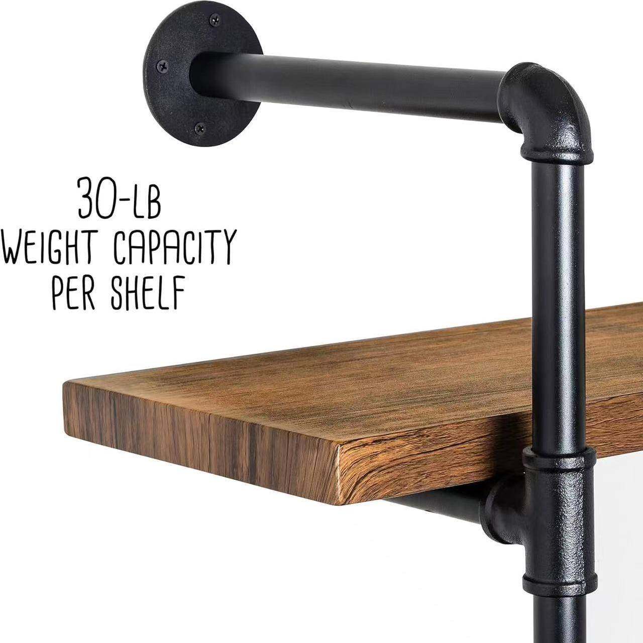铁艺复工业客厅墙上置物架墙壁管水层收纳多架121121一字隔板实古,淘宝优惠券,粉丝福利购,淘宝优惠卷