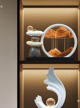 关流沙画摆客厅电视柜品酒柜玄轻件F9787H68奢装饰办公室