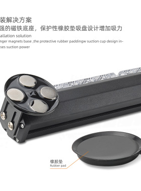 充电式LED强磁吸顶爆闪灯车载红蓝吸顶长条灯工程车警示灯12V24V