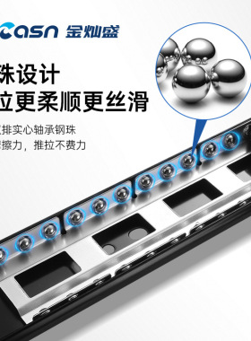 可伸缩吧台餐桌导轨旋转中岛台滑轨抽拉岛台轨道厨房台面收纳滑轮