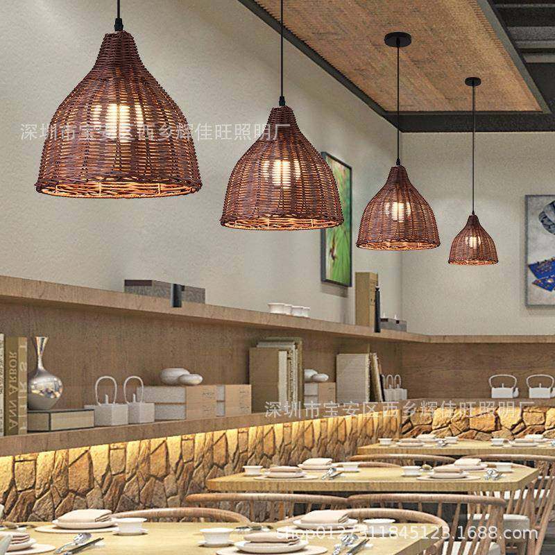 藤艺灯田园灯酒店茶楼客厅客房创意生态农庄古典藤编吊灯,淘宝优惠券,粉丝福利购,淘宝优惠卷