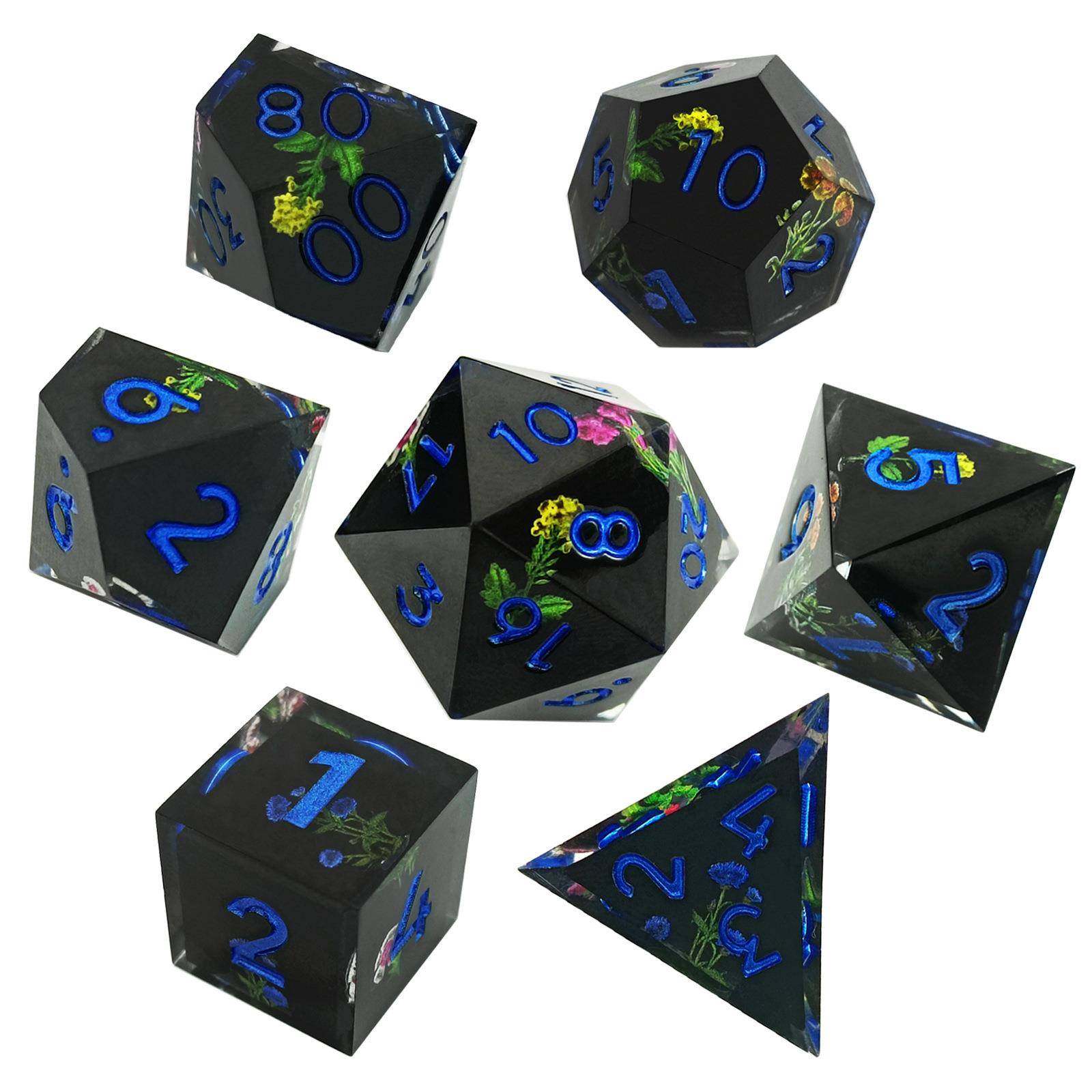新款锋利的骰中骰色子DND龙与地下城角色扮演TRPG多面体树脂骰,淘宝优惠券,粉丝福利购,淘宝优惠卷