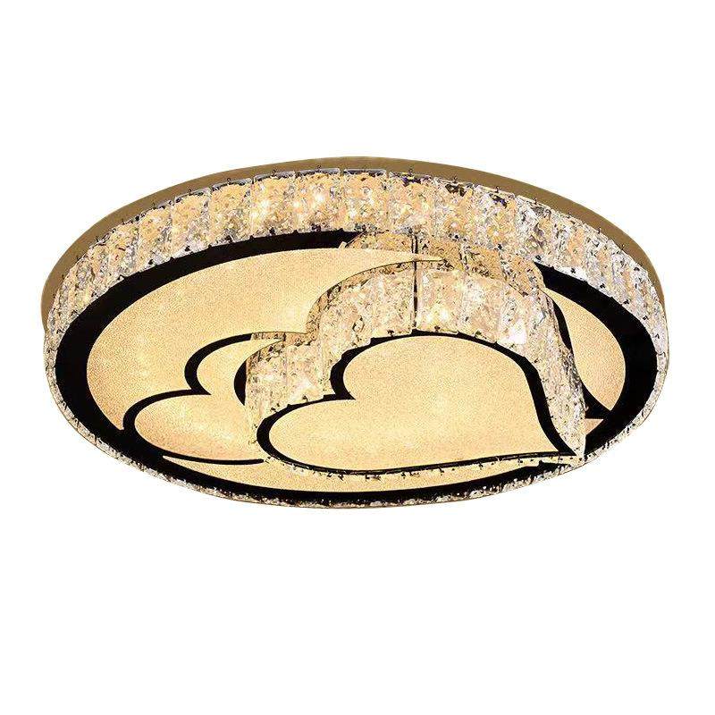 LED吸顶灯圆形卧室灯高档水晶房间灯温馨家用主卧室智能语音灯具,淘宝优惠券,粉丝福利购,淘宝优惠卷