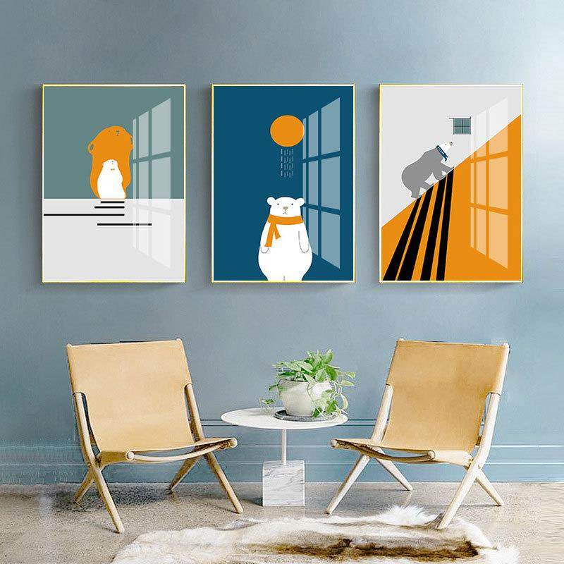 彩色卡通图案男孩女孩卧室床头挂画童趣儿童房装饰画温馨创意墙画,淘宝优惠券,粉丝福利购,淘宝优惠卷