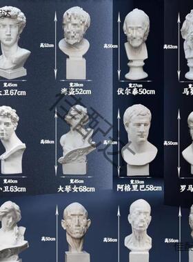 石膏像大卫xzWymWZm品石具欧膏像摆件美术教维纳斯小卫海盗美装饰