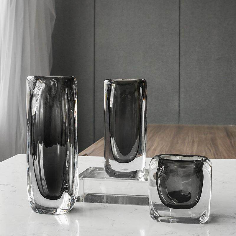北欧轻奢创意简约网红玻璃花瓶玻璃摆件透明客厅插花花瓶高级感,淘宝优惠券,粉丝福利购,淘宝优惠卷