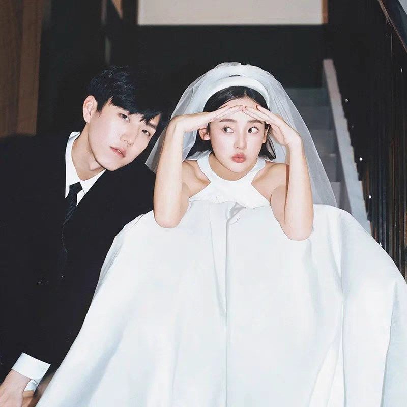 影楼婚纱挂脖包邮复古韩式摄影主题拍照服装旅拍白色简约优雅礼服,淘宝优惠券,粉丝福利购,淘宝优惠卷